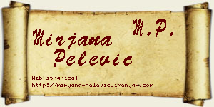 Mirjana Pelević vizit kartica
